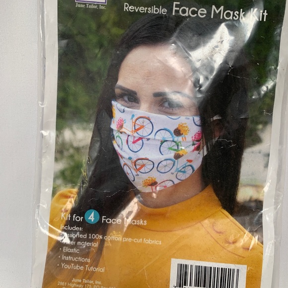 June Tailor Sew Your Own Mask Kit Set of 4 Cotton Craft Sewing New - Picture 2 of 4